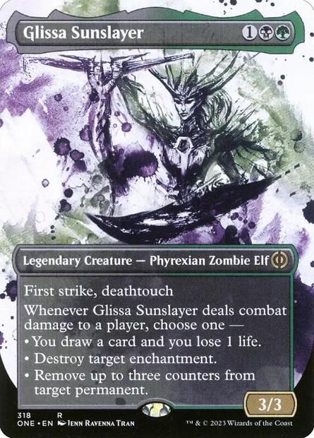 Glissa Sunslayer, Magic card ONE 318 — Phyrexia: All Will Be One set