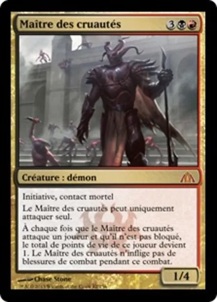 Maître des cruautés, carte Magic DGM 82 — extension Le labyrinthe du dragon