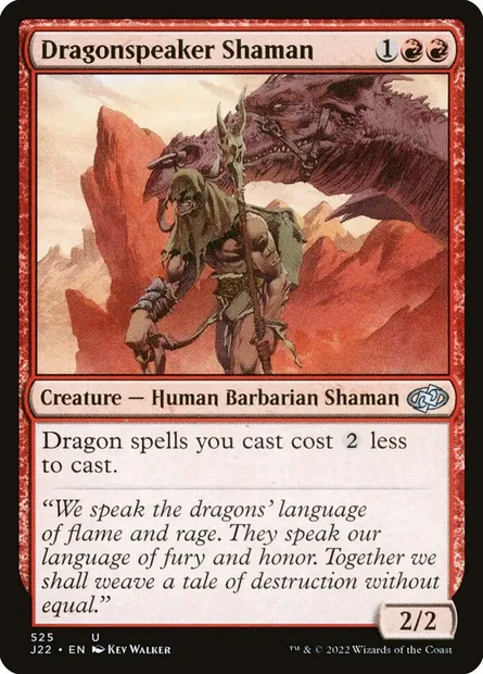 Dragonspeaker Shaman, Magic card J22 525 — Jumpstart 2022 set