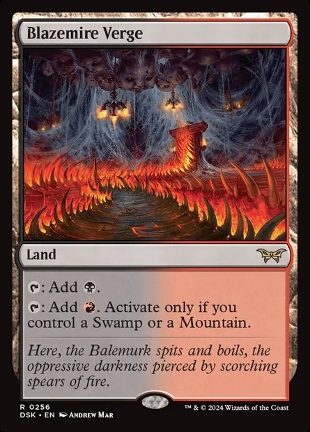 Blazemire Verge, Magic card DSK 256 — Duskmourn: House of Horror set