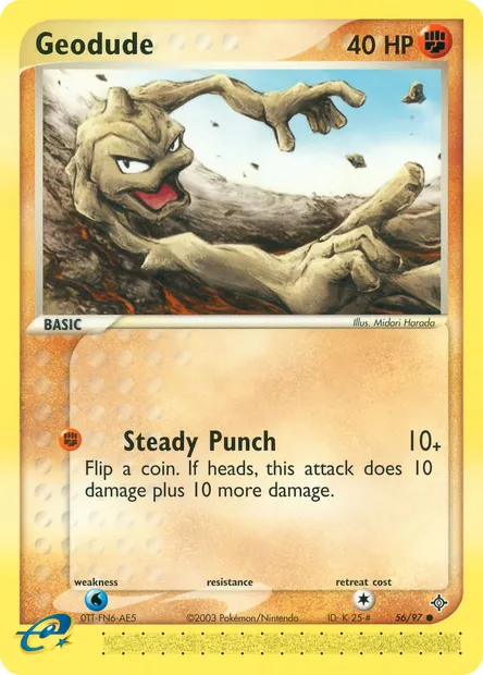 Geodude, Pokémon card DR 56 — Dragon set
