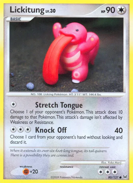 Lickitung, Pokémon card PL 80 — Platinum set