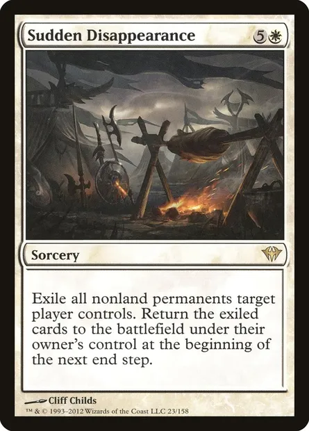 Sudden Disappearance, Magic card DKA 23 — Dark Ascension set