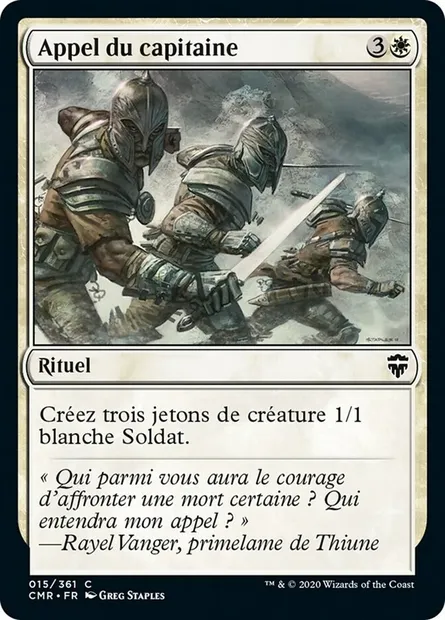 Appel du capitaine, carte Magic CMR 15 — extension Commander Legends