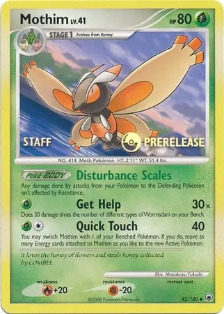 Mothim, Pokémon card PRE 042-2 — Prerelease Promos set