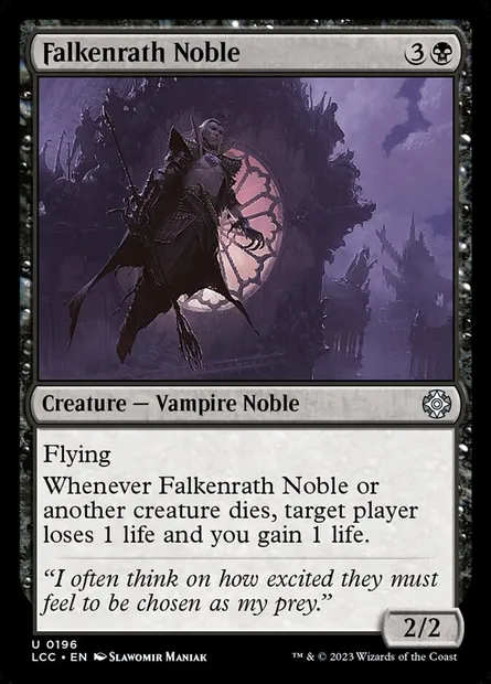 Falkenrath Noble, Magic card LCC 196 — The Lost Caverns of Ixalan Commander set