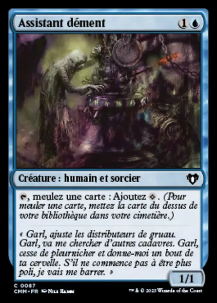 Assistant dément, carte Magic CMM 87 — extension Commander Masters