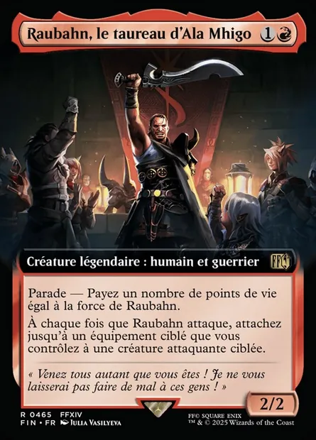 Raubahn, le taureau d'Ala Mhigo, carte Magic FIN 465 — extension Final Fantasy
