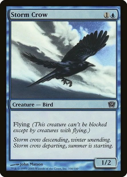 Storm Crow, Magic card 9ED 100★ — Ninth Edition set