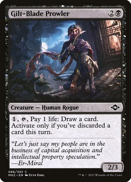 Gilt-Blade Prowler, Magic card MH2 86 — Modern Horizons 2 set