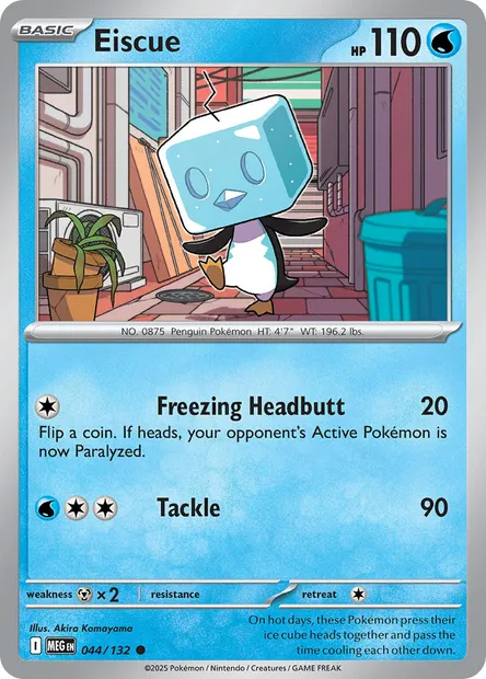 Eiscue, Pokémon card MEG 044 — Mega Evolution set