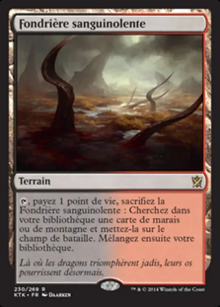 Fondrière sanguinolente, carte Magic KTK 230 — extension Les Khans de Tarkir