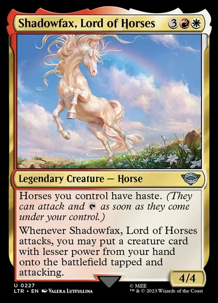 Shadowfax, Lord of Horses, Magic card LTR 227 — The Lord of the Rings: Tales of Middle-earth set