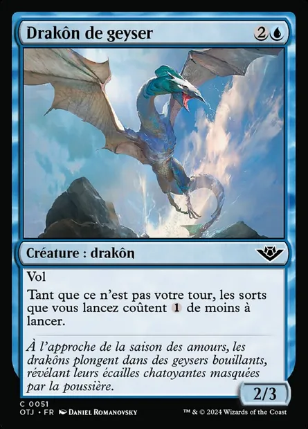 Drakôn de geyser, carte Magic OTJ 51 — extension Outlaws of Thunder Junction