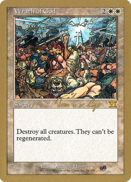 Wrath of God, Magic card WC00 tvdl54sb — World Championship Decks 2000 set