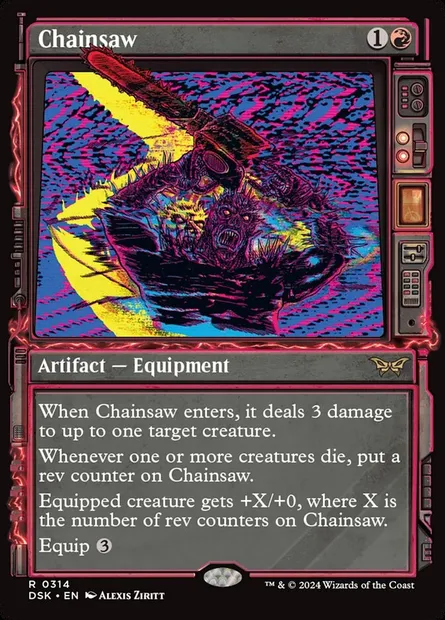 Chainsaw, Magic card DSK 314 — Duskmourn: House of Horror set