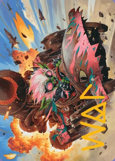 Redshift, Rocketeer Chief // Redshift, Rocketeer Chief, Magic card ADFT 13 — Aetherdrift Art Series set