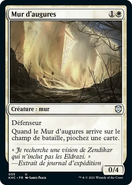 Mur d'augures, carte Magic KHC 35 — extension Kaldheim Commander