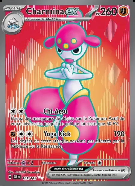 Charmina-ex, carte Pokémon SCR 161 — extension Couronne Stellaire