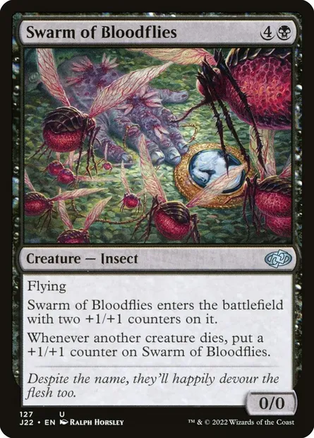 Swarm of Bloodflies, Magic card J22 127 — Jumpstart 2022 set