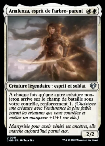 Anafenza, esprit de l'arbre-parent, carte Magic CMM 11 — extension Commander Masters