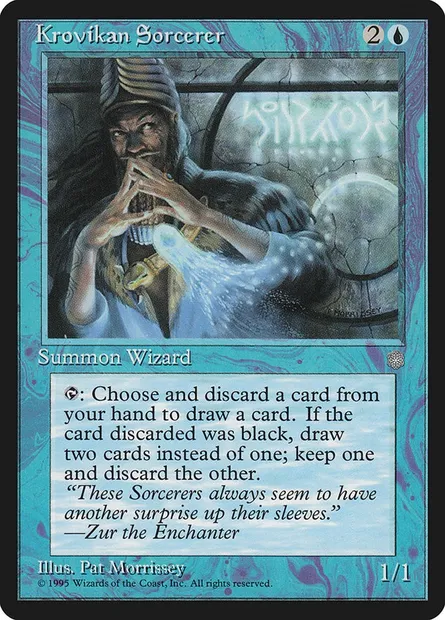 Krovikan Sorcerer, Magic card ICE 81 — Ice Age set