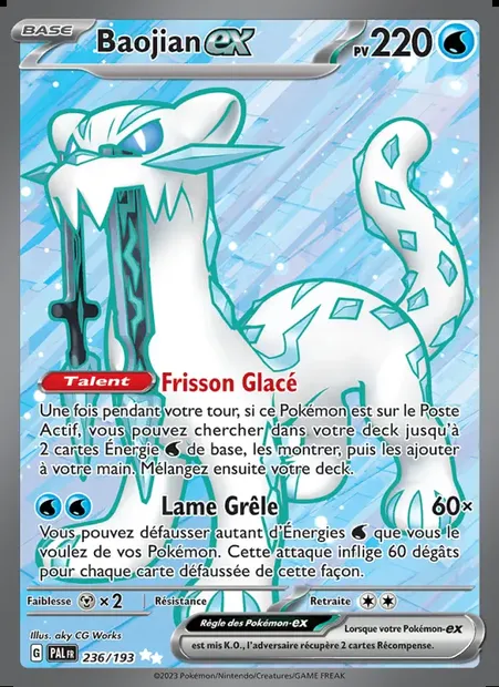 Baojian-ex, carte Pokémon PAL 236 — extension Évolutions à Paldea