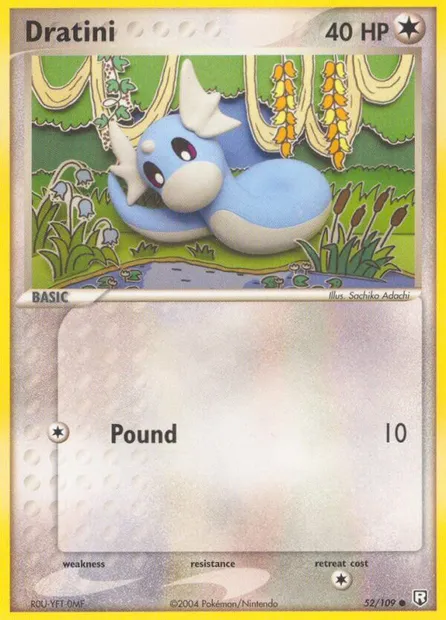 Dratini, Pokémon card TRR 52 — Team Rocket Returns set