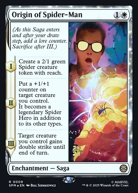 Origine de Spider-Man, carte Magic PSPM 9s — extension Marvel's Spider-Man Promos