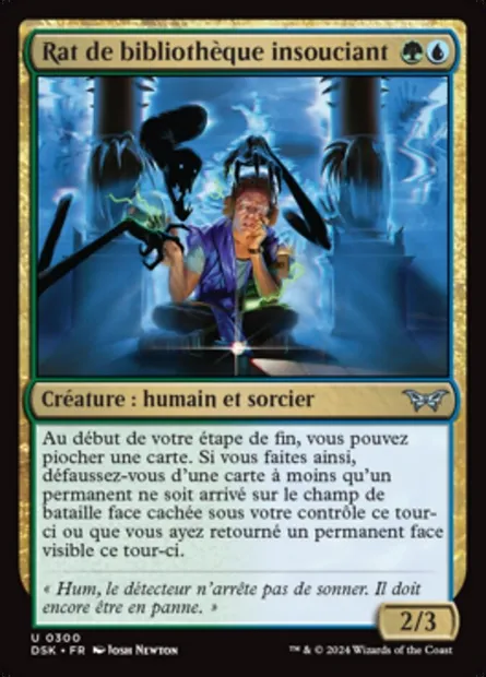 Rat de bibliothèque insouciant, carte Magic DSK 300 — extension Duskmourn: House of Horror
