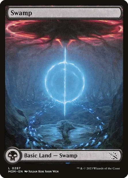 Swamp, Magic card MOM 287 — March of the Machine set