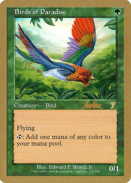 Birds of Paradise, Magic card WC02 bk231 — World Championship Decks 2002 set