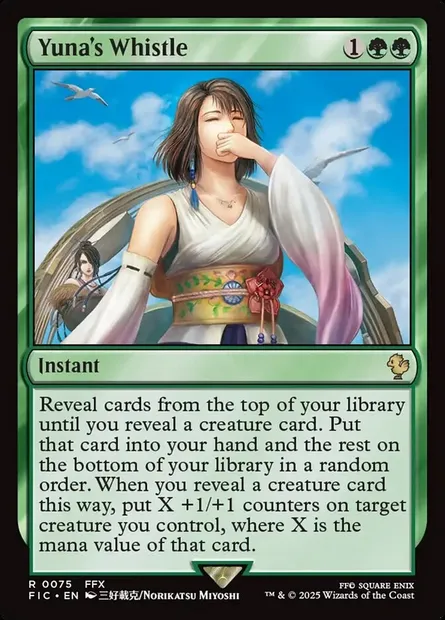 Yuna's Whistle, Magic card FIC 75 — Final Fantasy Commander set