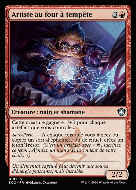 Artiste au four à tempête, carte Magic SOC 255 — extension Secrets of Strixhaven Commander