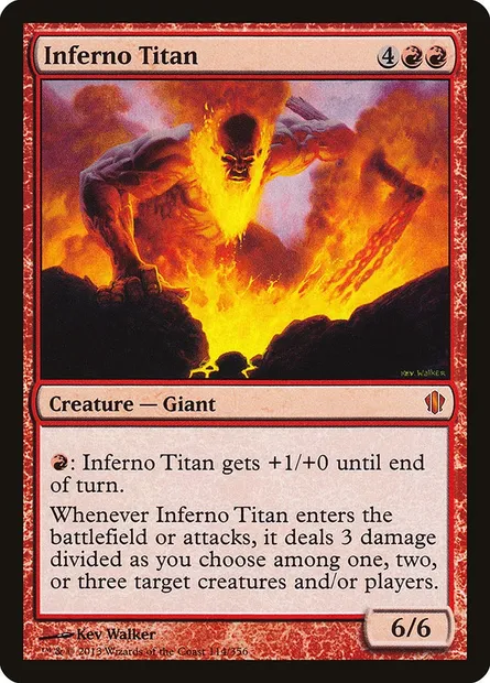 Inferno Titan, Magic card C13 114 — Commander 2013 set