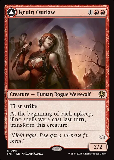 Kruin Outlaw // Terror of Kruin Pass, Magic card INR 161 — Innistrad Remastered set