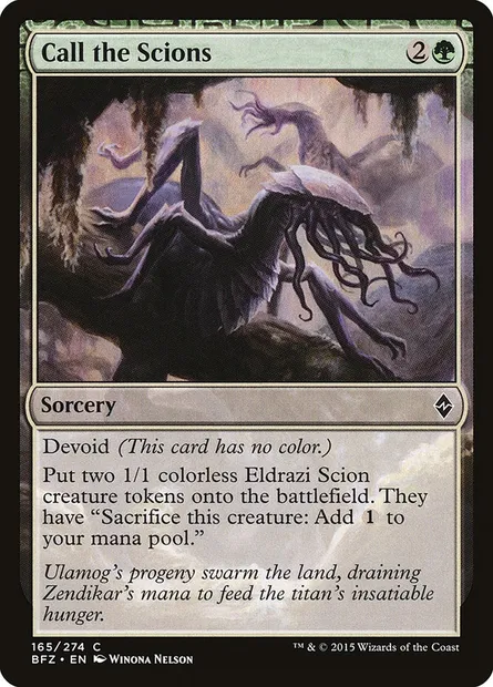Call the Scions, Magic card BFZ 165 — Battle for Zendikar set