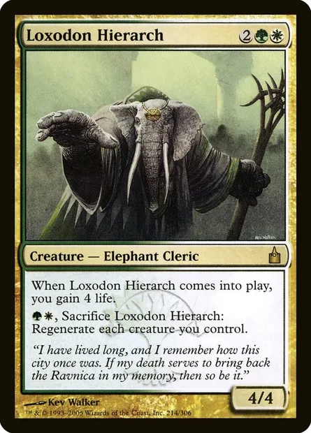 Loxodon Hierarch, Magic card RAV 214 — Ravnica: City of Guilds set