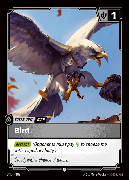 Bird, carte Riftbound UNL T02 — extension Unleashed