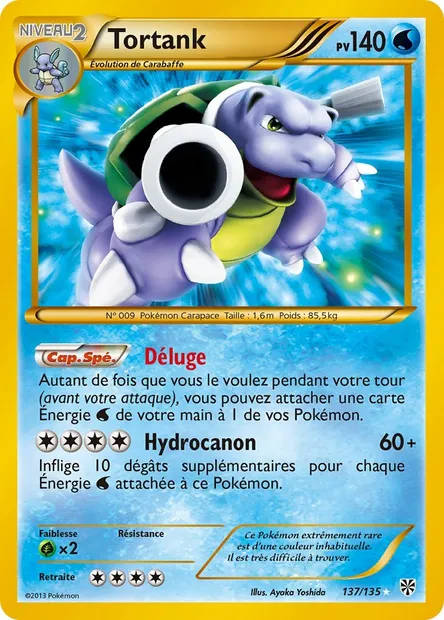 Tortank, carte Pokémon PLS 137 — extension Tempète Plasma