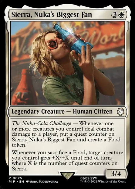Sierra, Nuka's Biggest Fan, Magic card PIP 25 — Fallout set
