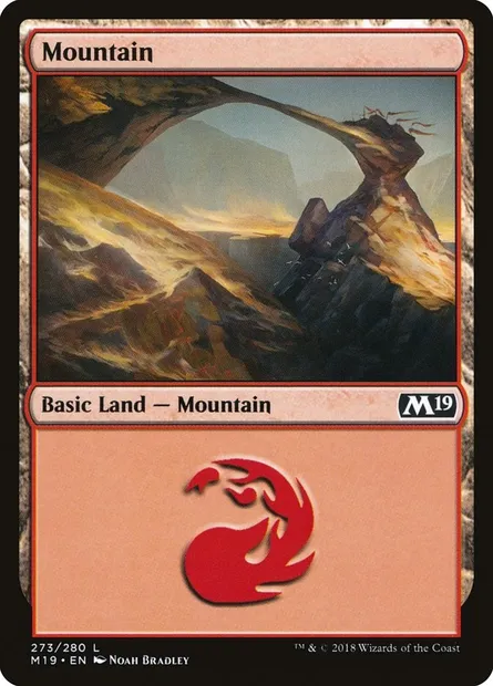 Mountain, Magic card M19 273 — Core Set 2019 set