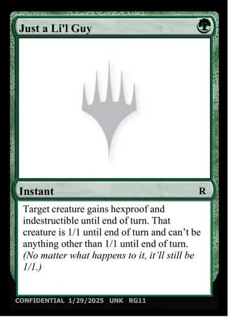 Just a Li'l Guy, carte Magic UNK RG11a — extension Unknown Event