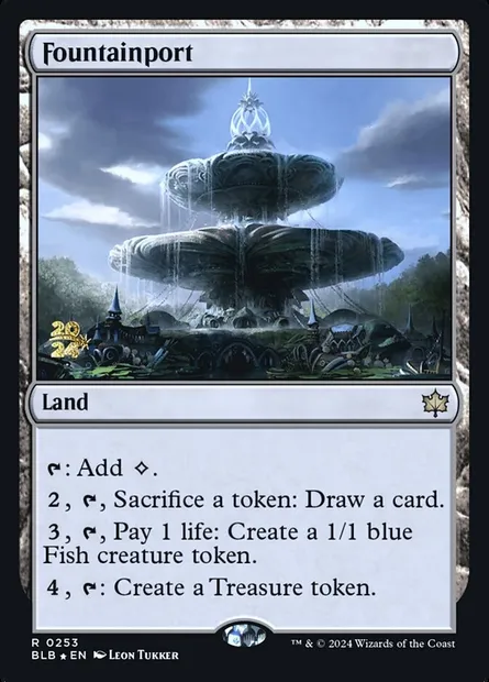 Port-Fontaine, carte Magic PBLB 253s — extension Bloomburrow Promos