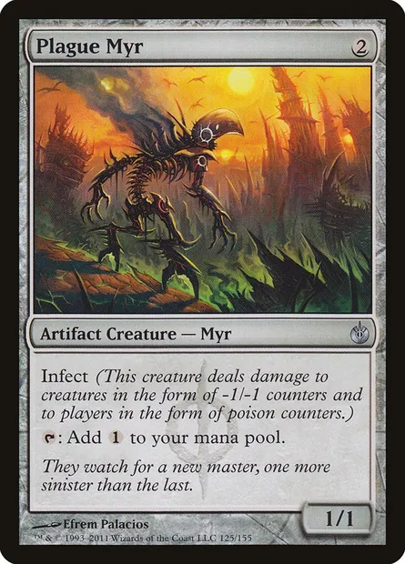 Plague Myr, Magic card MBS 125 — Mirrodin Besieged set