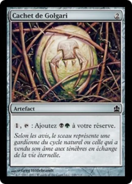 Cachet de Golgari, carte Magic CMD 249 — extension Commander 2011