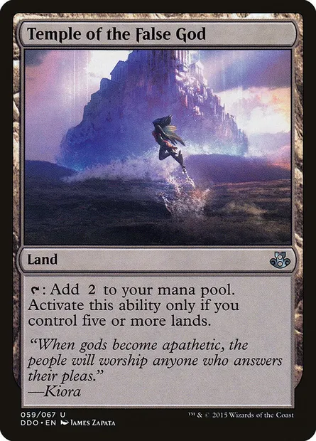 Temple de la fausse divinité, carte Magic DDO 59 — extension Duel Decks: Elspeth vs. Kiora