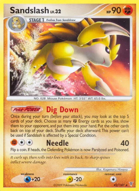 Sandslash, Pokémon card SV 42 — Supreme Victors set
