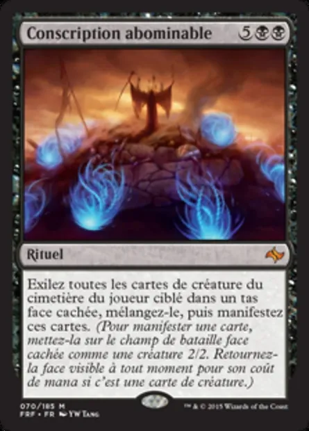 Conscription abominable, carte Magic FRF 70 — extension Destin reforgé