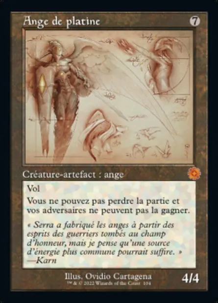 Ange de platine, carte Magic BRR 104 — extension The Brothers' War Retro Artifacts